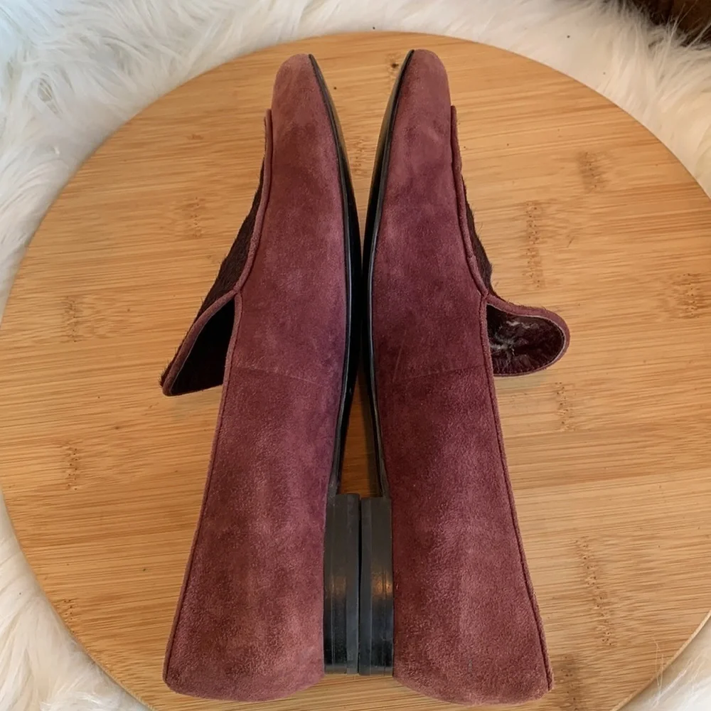 Marc Fisher | Suede Burgundy Slip On Loafers 6 1/2